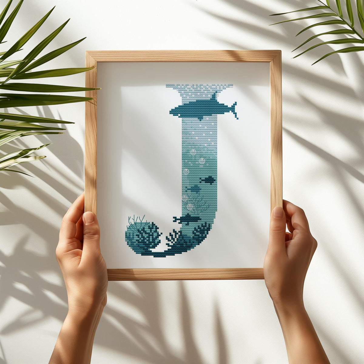 Customisable Name Cross Stitch Pattern, Counted, Family Initials Embroidery Pdf, Marine Monogram Cross Stitch Chart, Letter Cross Stitch Pdf