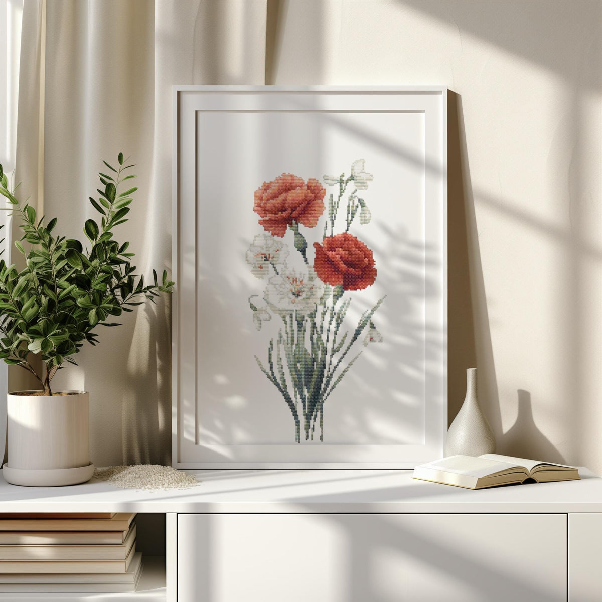 Snowdrops Cross Stitch Pattern Pdf, Counted Cross Stitch Designs, Floral Embroidery Pattern, January Birth Flower Cross Stitch Samplers