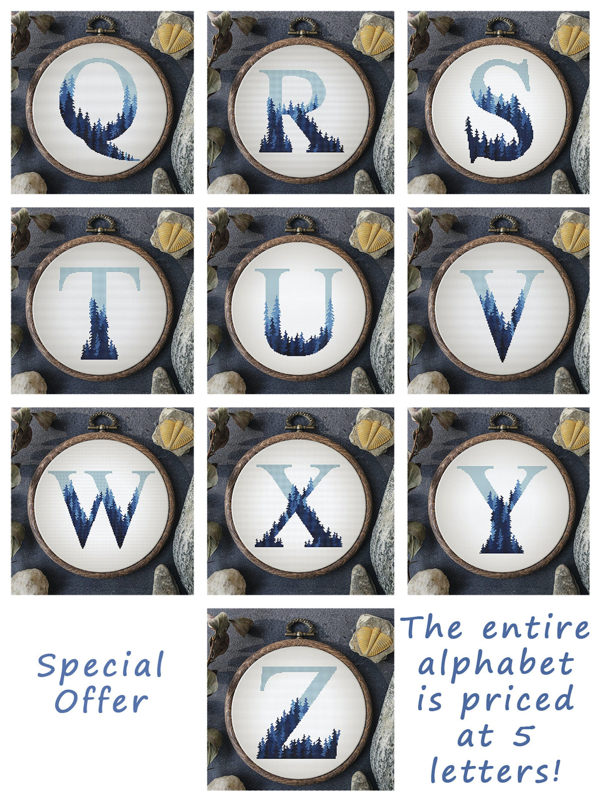 Monogram Cross Stitch Pattern, Letter Embroidery PDF, Custom Name Cross Stitch Chart, Counted  Cross Stitch Scheme, Personalized DIY Gifts