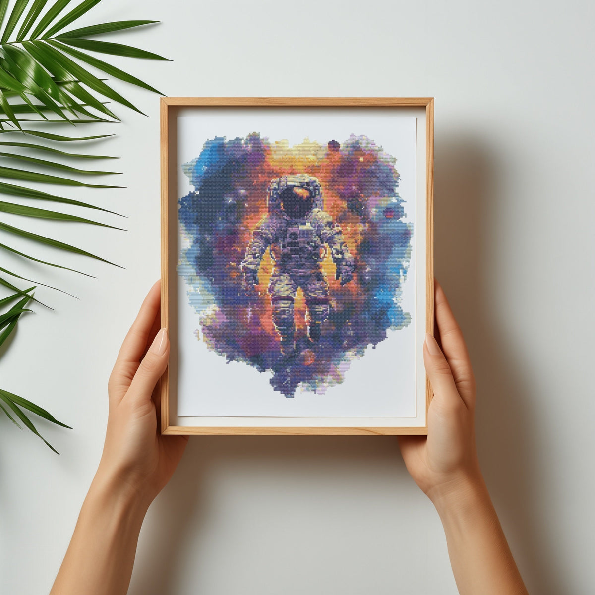 Cross Stitch Pattern With Astronaut, Modern Cross Stitch Designs,  Counted, Astronaut Embroidery Pattern, Space Cross Stitch Chart For Boy