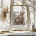 Cross Stitch Pattern With Easter Bunny, Modern Cross Stitch Designs, Easter Embroidery Pattern, Spring Cross Stitch Pattern, Floral Pattern