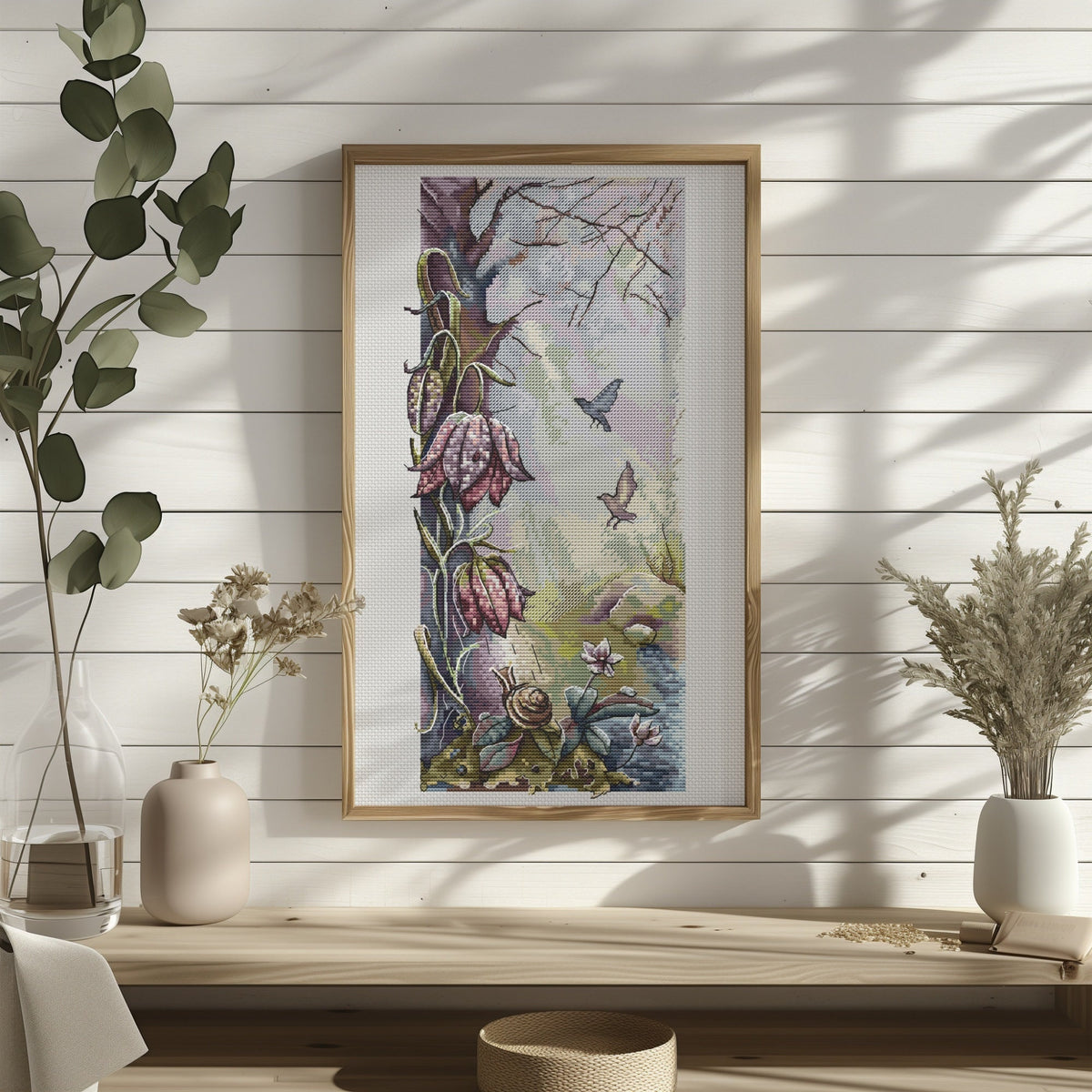 Floral Cross Stitch Pattern With Bird Magic Forest Embroidery Designs  Counted Cross Stitch Design For Advanced Stitcher Pdf Saga File