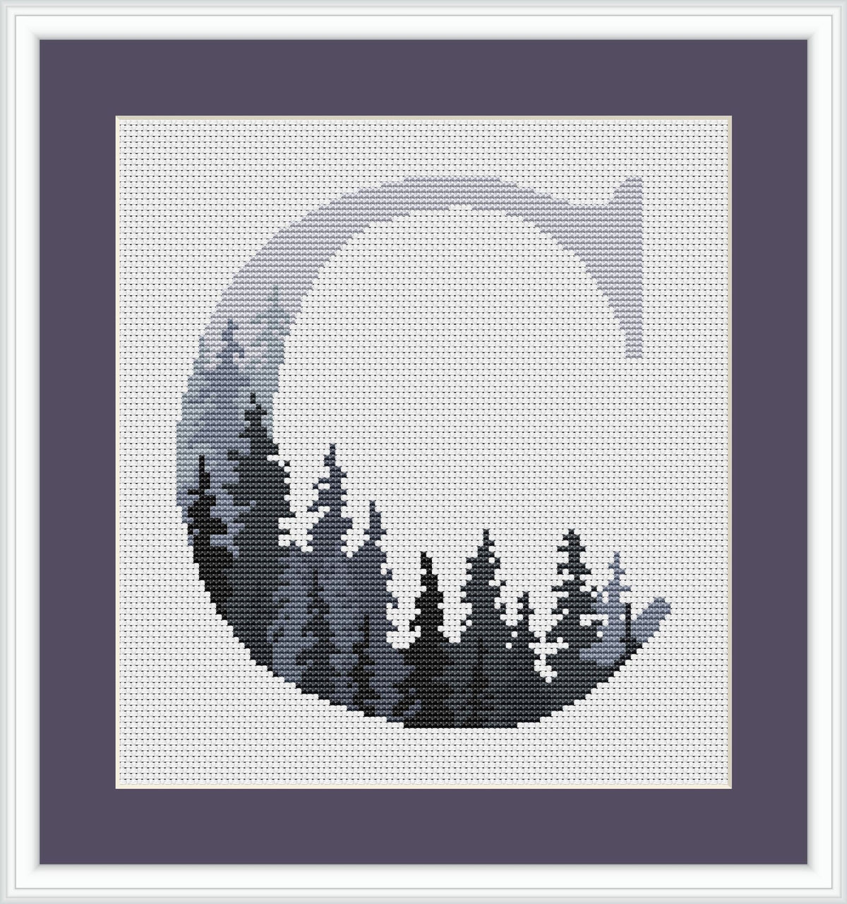 Monogram Cross Stitch Pattern, Nature Alphabet Letter C Cross Stitch PDF, Custom Name Embroidery Designs, Personalized Gifts