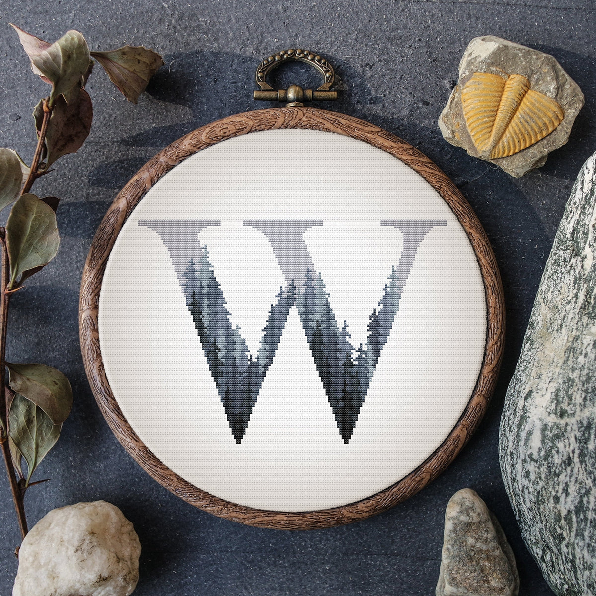 Letter Cross Stitch Pattern, Modern Monogram Cross Stitch Sampler, Customisable Name Embroidery Patterns Pdf, Counted, Personalised Gifts