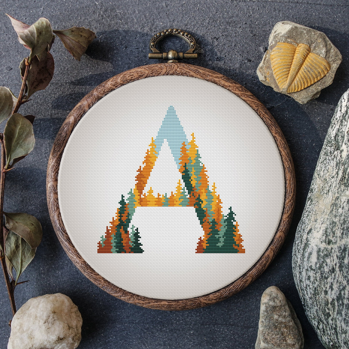 Custom Name Cross Stitch Pattern, Counted, Monogram Embroidery Pattern, Modern Alphabet Letter Cross Stitch PDF, Personalized Gifts