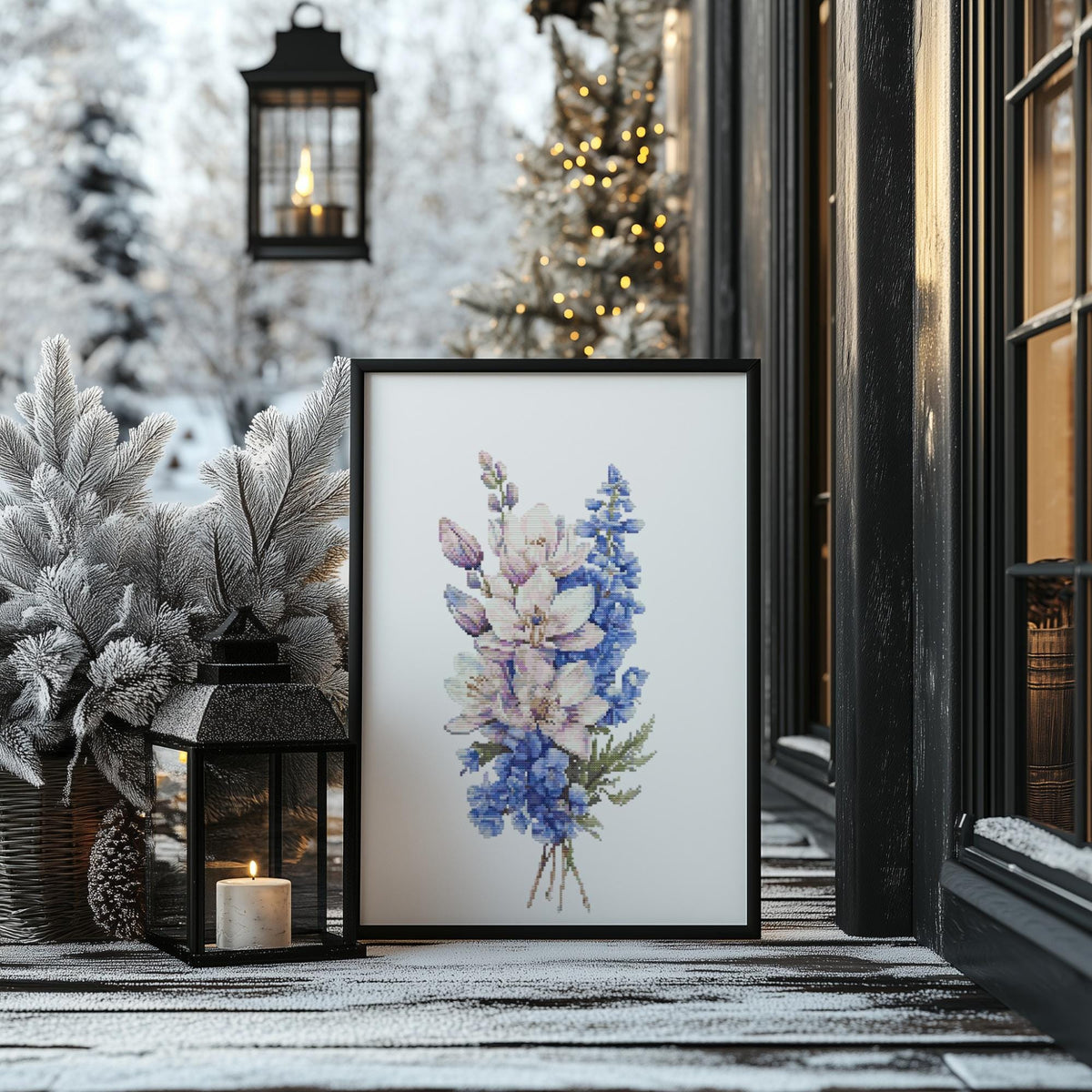 Cross Stitch Pattern Bundle, Birth Month Flower Cross Stitch Charts, Embroidery Pattern, Counted, Mother's Day Personalized Gifts