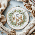 Easter Cross Stitch Pattern With Bunnies Counted He Is Risen Embroidery Pattern Christian Cross Stitch Chart Easter Wreath Cross Stitch Pdf