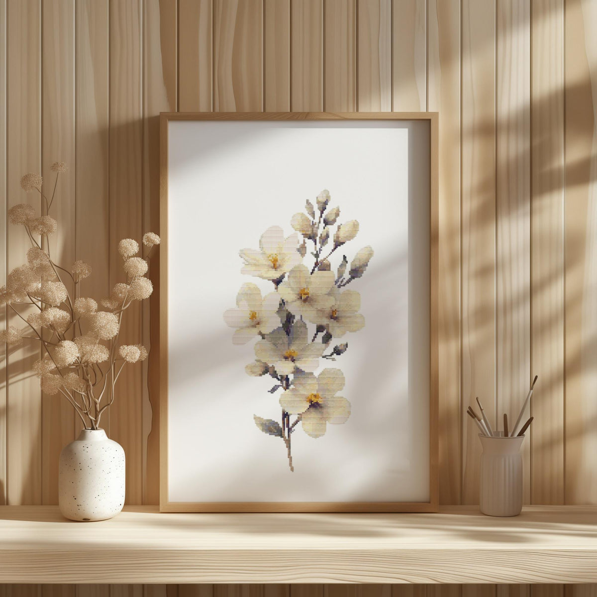 Cross Stitch Pattern With Jonquil Counted Cross Stitch Designs Birth Flower Embroidery Pattern Pdf March Birth Flower Cross Stitch Art