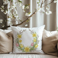 Easter Cross Stitch Pattern PDF With Daddofil, Tulips, Willow, Counted Cross Stitch Chart, Floral Wreath Embroidery Pattern, Easter Gifts