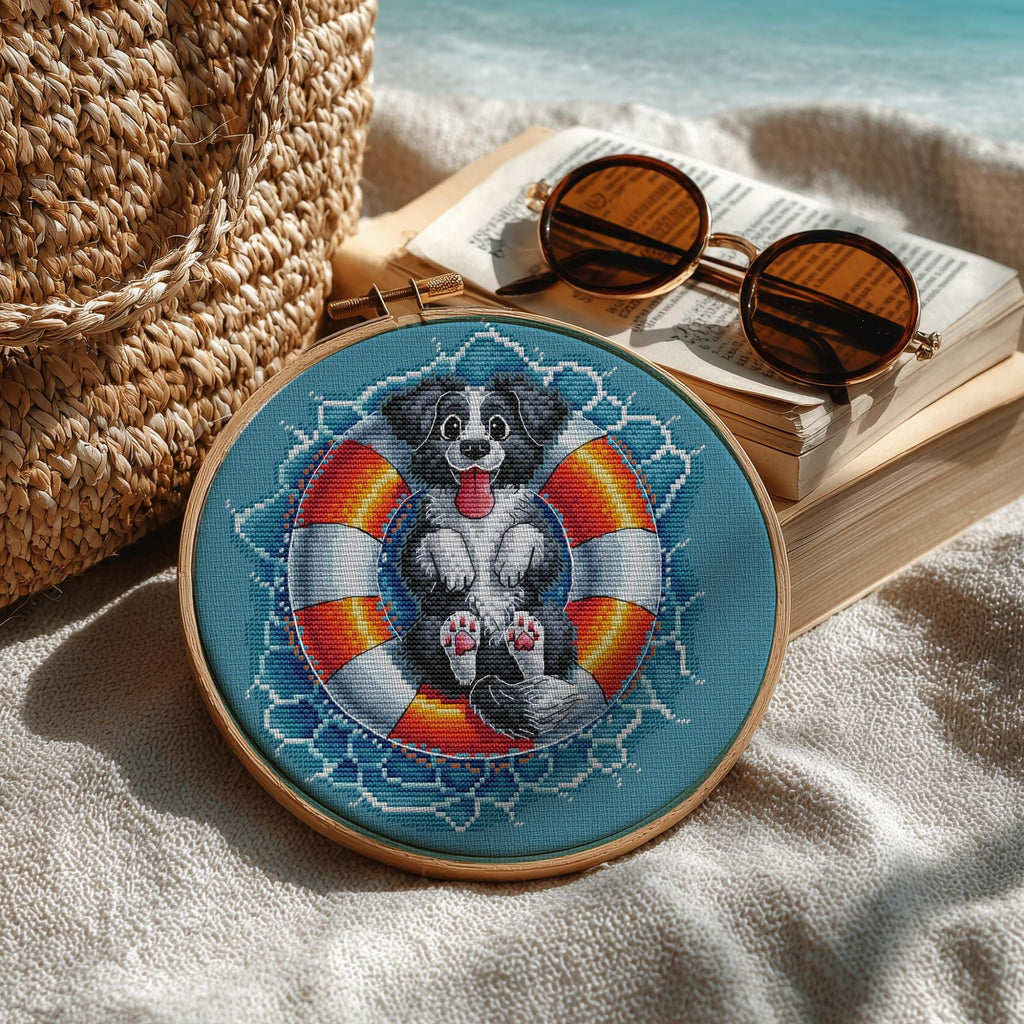 Mini Cross Stitch Pattern With Dog, Easy Cross Stitch PDF For Beginners, Small Embroidery PDF, Simple Cross Stitch, Saga File