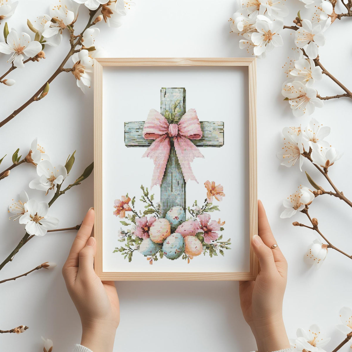 Easter Cross Stitch Pattern Modern Cross Stitch Designs Easter Embroidery Pattern Christian Cross Stitch Pattern Religious Cross Stitch PDF