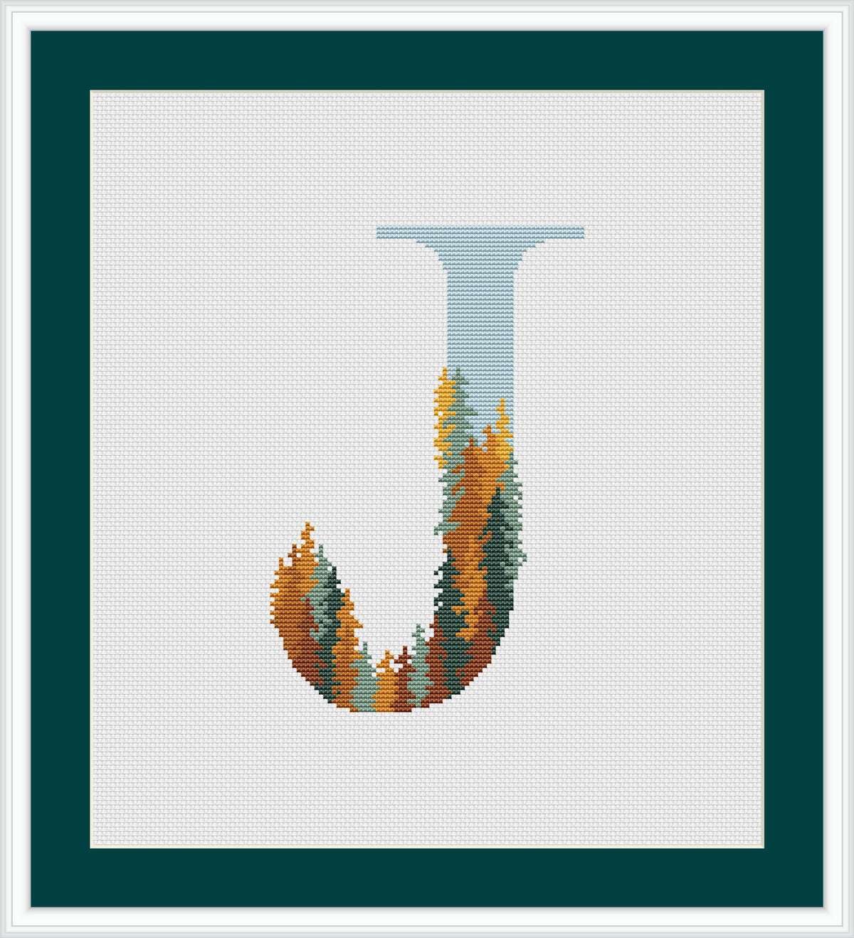 Customisable Letter Cross Stitch Pattern, Monogram Cross Stitch Chart, Name Embroidery Design, Count Cross Stitch Art, Personalised Gifts