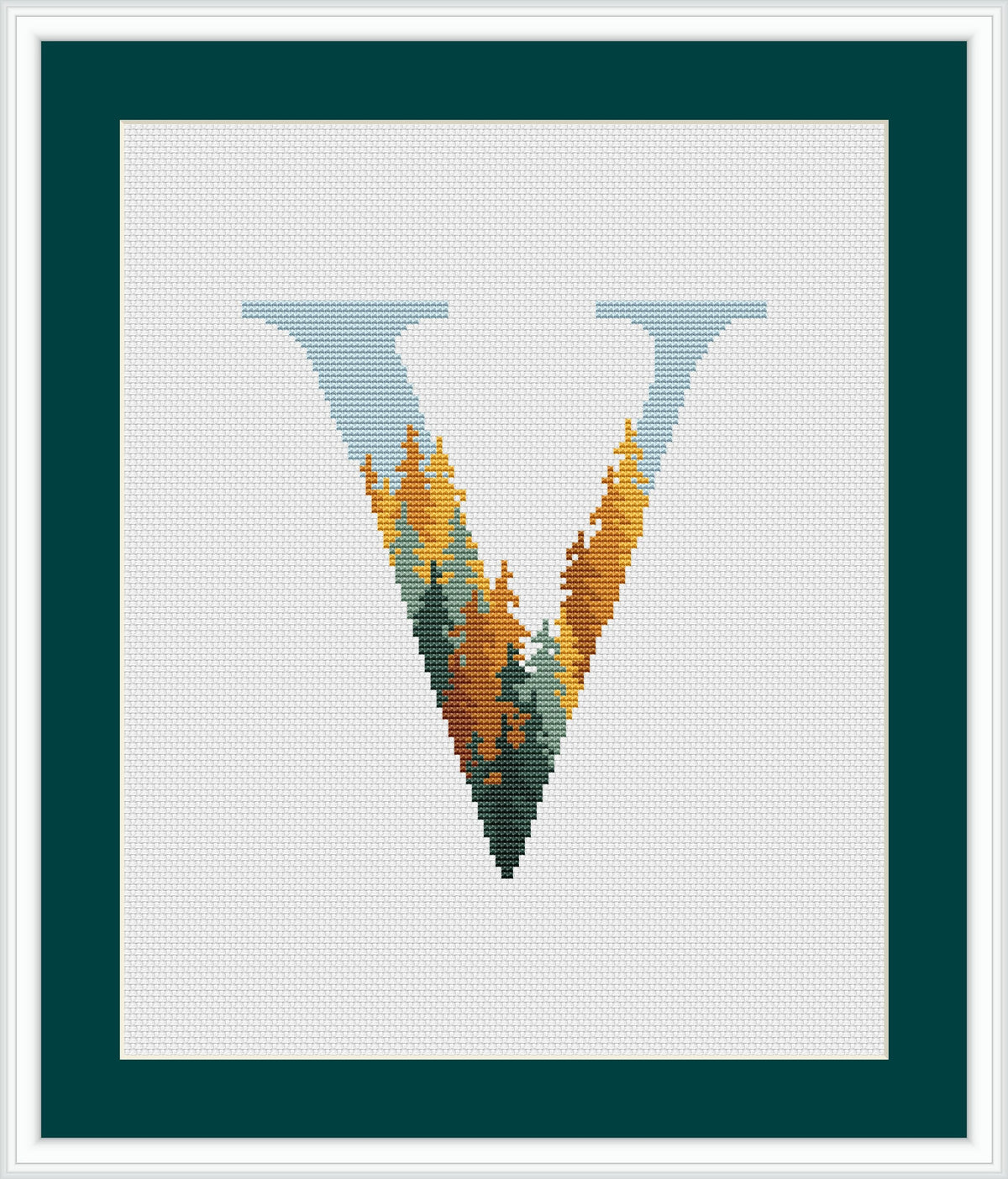 Customisable Name Cross Stitch Pattern PDF, Counted, Letter Cross Stitch Designs, Monogram Embroidery File, Personalised Cross Stitch Chart