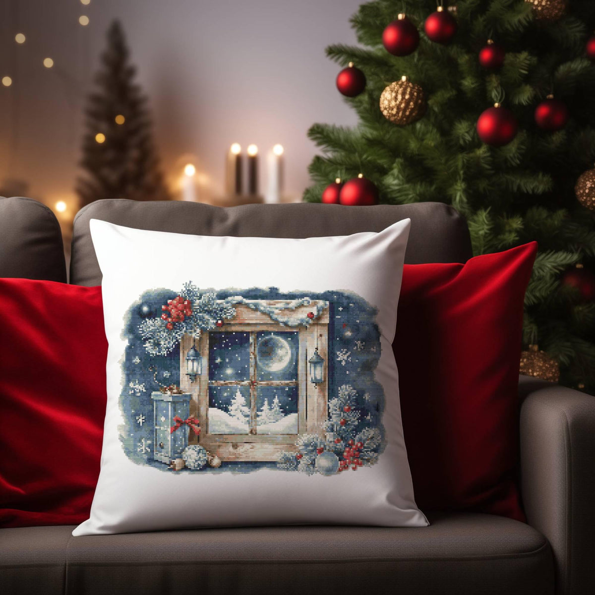 Counted Cross Stitch Pattern PDF, Winter Cross Stitch Charts, Christmas Embroidery Designs, Compatible With Pattern Keeper