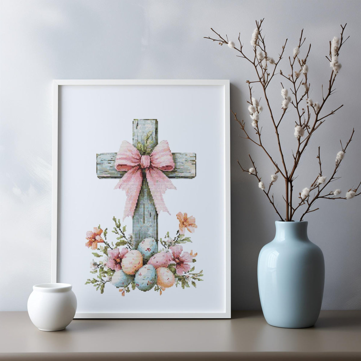 Easter Cross Stitch Pattern Modern Cross Stitch Designs Easter Embroidery Pattern Christian Cross Stitch Pattern Religious Cross Stitch PDF