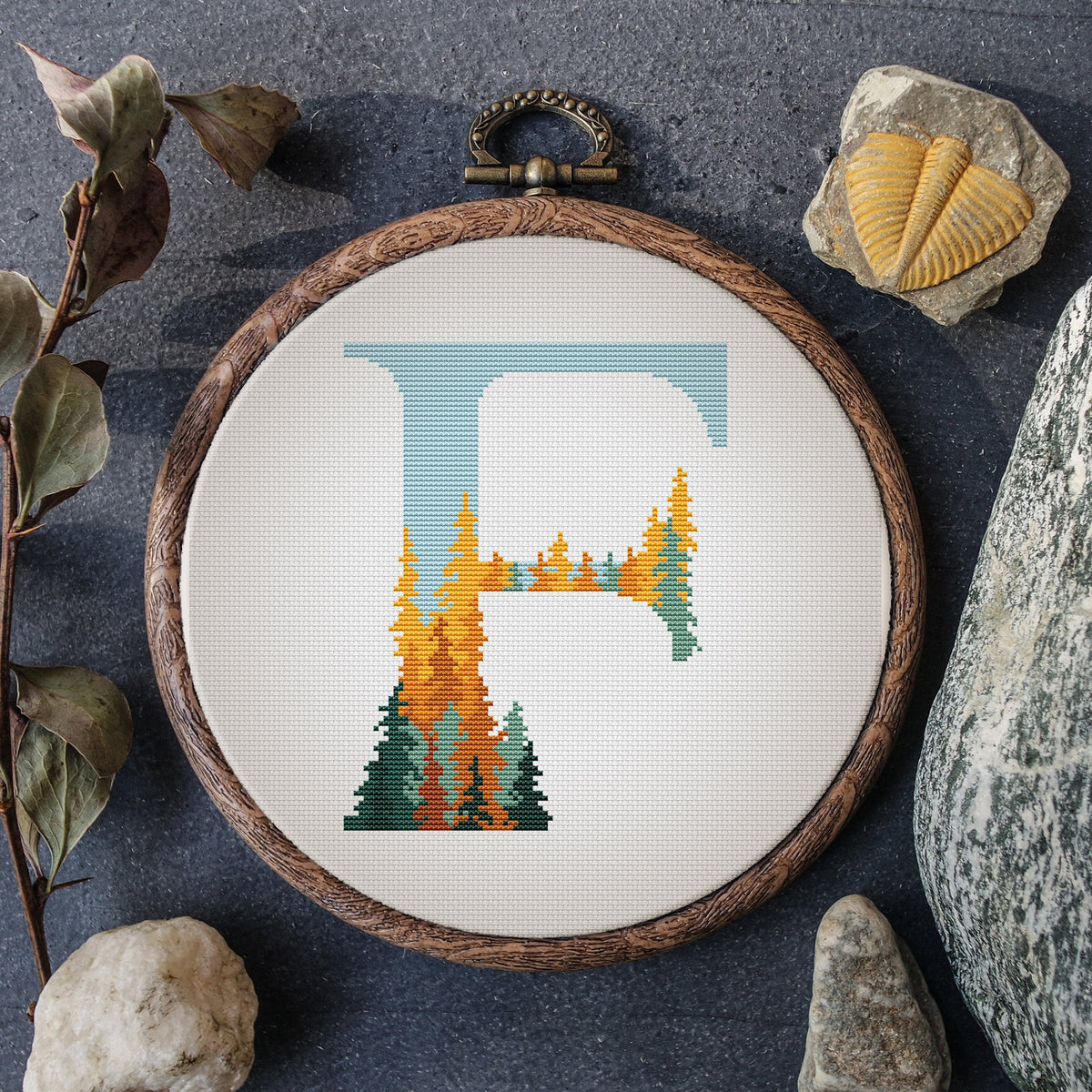 Monogram Cross Stitch Pattern, Letter Cross Stitch Designs, Counted, Personalised Embroidery Pattern Sampler, Custom Cross Stitch Chart