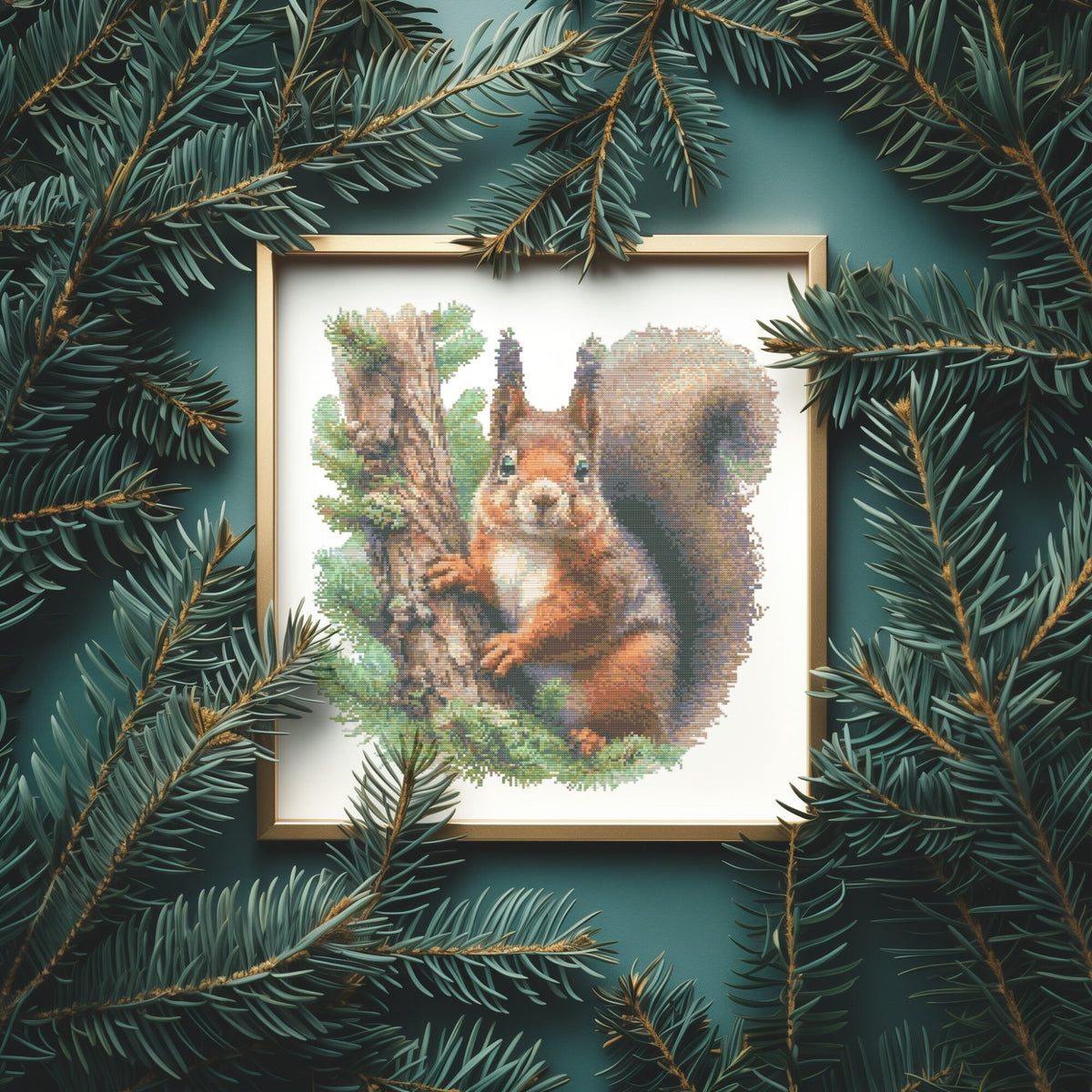 Squirrel Cross Stitch Pattern, Woodland Animal Cross Stitch Designs PDF, Forest Cross Stitch Chart, Wild Nature Embroidery Pattern, Counted