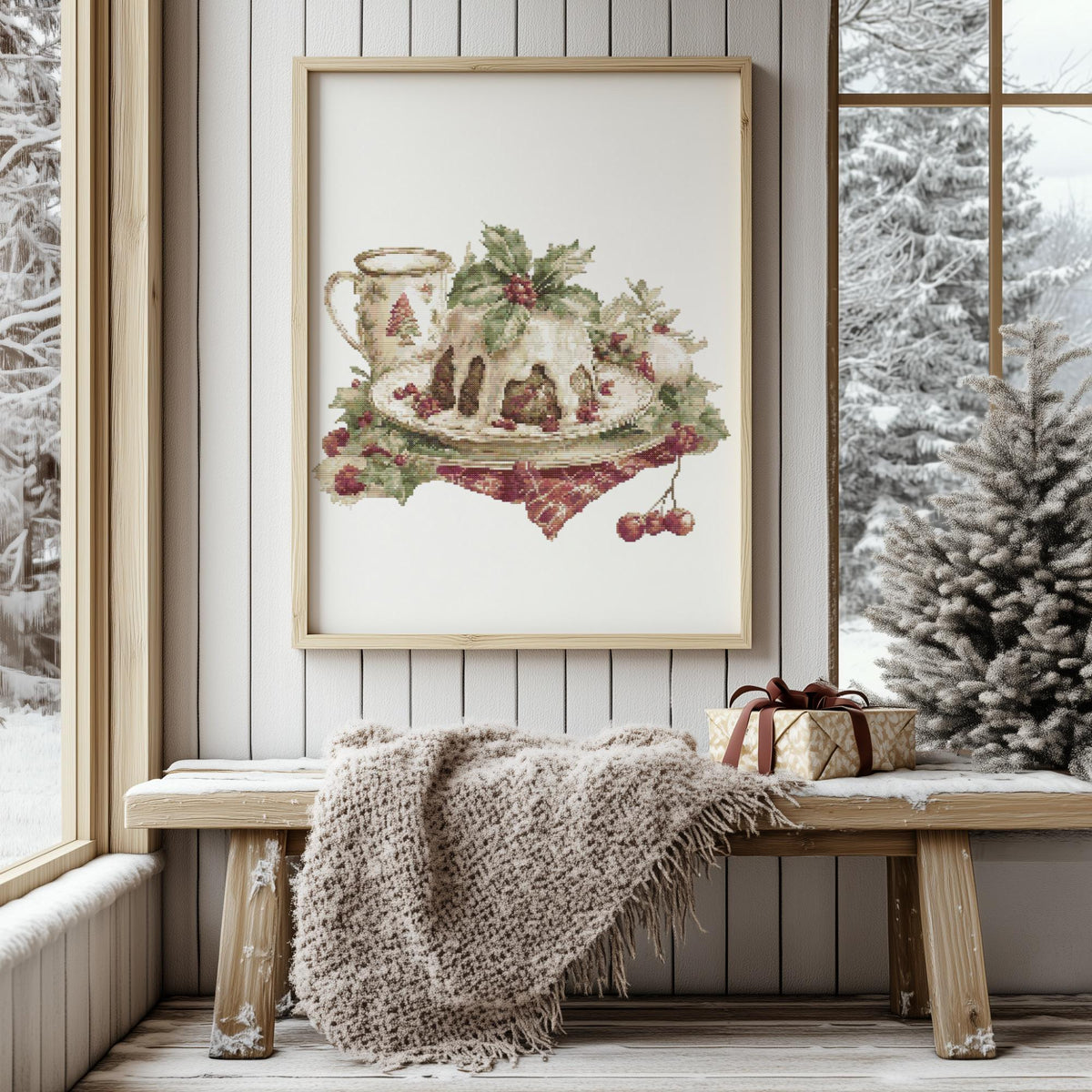 Christmas Cross Stitch Pattern PDF, Winter Embroidery Designs, Counted Cross Stitch Charts, Included Pattern Keeper File
