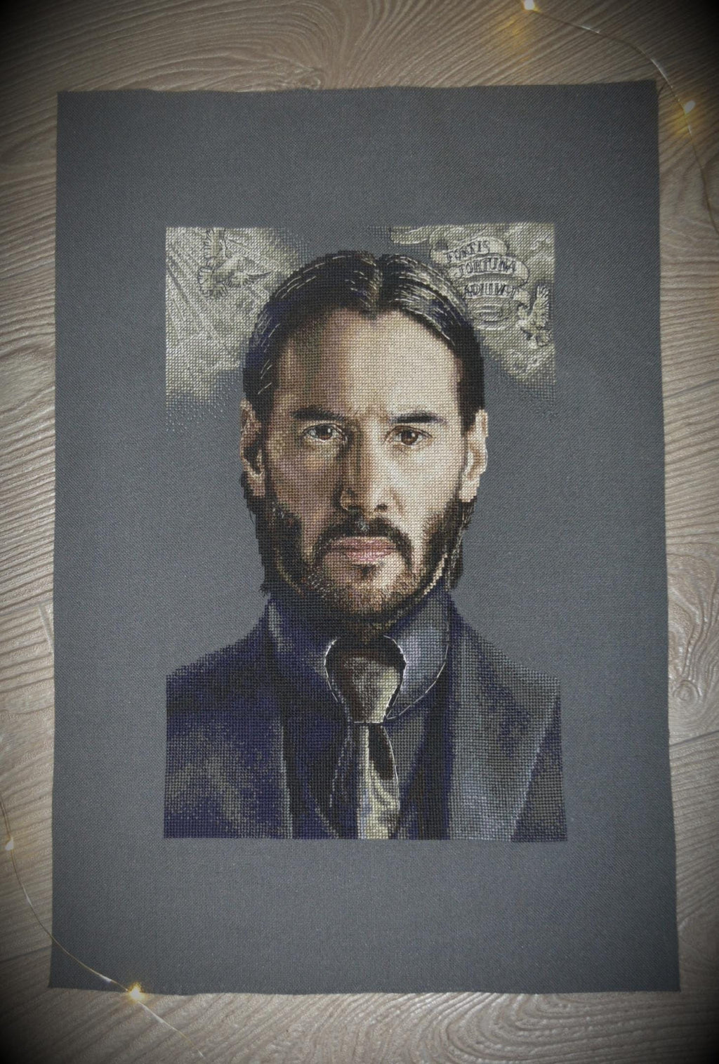 Movie Cross Stitch Pattern With Keanu Reeves, Modern Embroidery Pattern John Wick, Counted Cross Stitch Designs For Advanced Stitchers