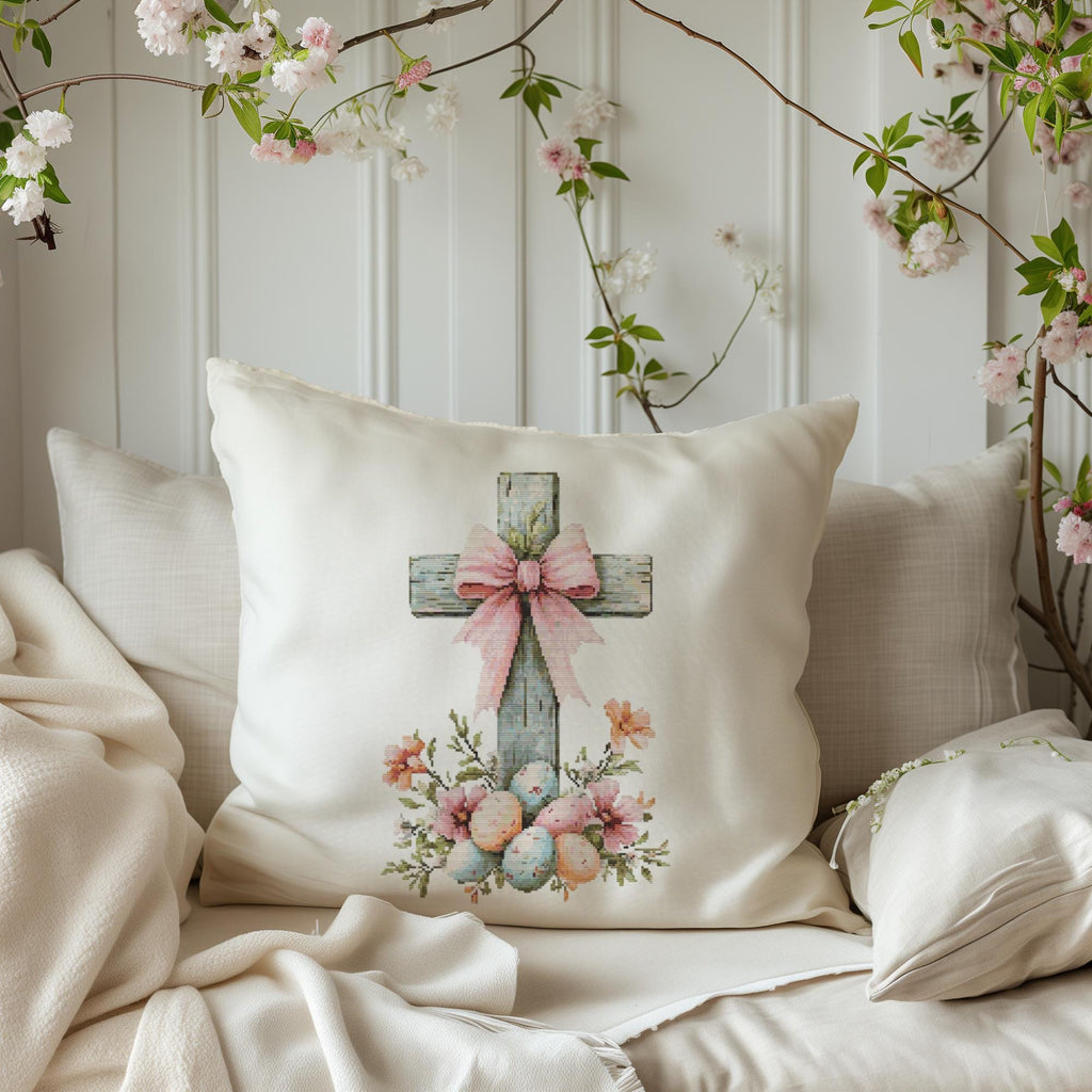 Easter Cross Stitch Pattern Modern Cross Stitch Designs Easter Embroidery Pattern Christian Cross Stitch Pattern Religious Cross Stitch PDF