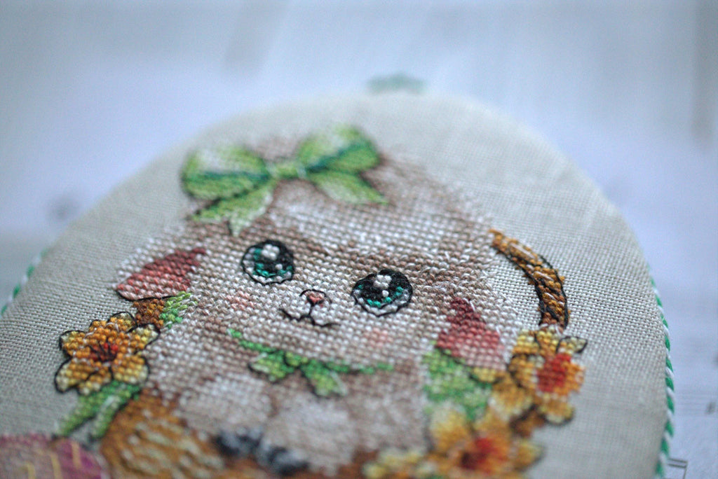Easter Cross Stitch Pattern PDF With Cute Lamb, Easter Embroidery Designs, Spring Cross Stitch Charts, Beginner Friendly, Saga File