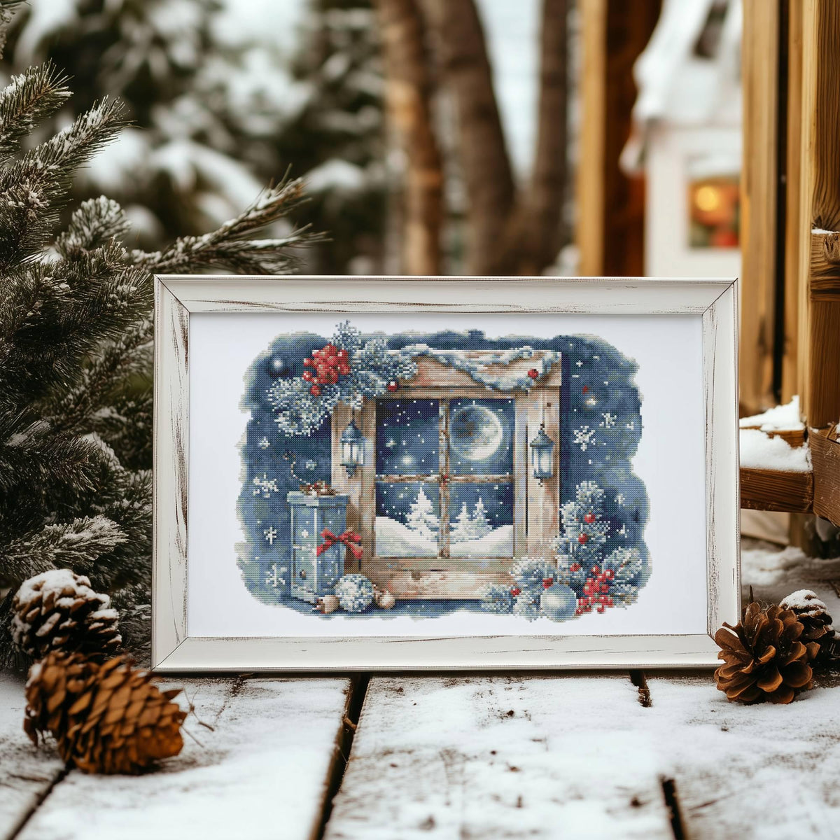 Counted Cross Stitch Pattern PDF, Winter Cross Stitch Charts, Christmas Embroidery Designs, Compatible With Pattern Keeper