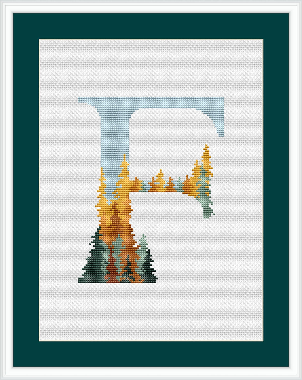 Monogram Cross Stitch Pattern, Letter Cross Stitch Designs, Counted, Personalised Embroidery Pattern Sampler, Custom Cross Stitch Chart