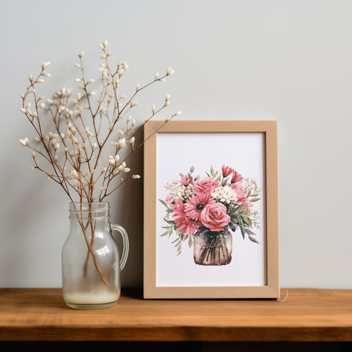 Counted Cross Stitch Pattern Pdf, Floral Embroidery Pattern, Cross Stitch Chart, Spring Cross Stitch Pdf, Mother's Day Gifts For Mom
