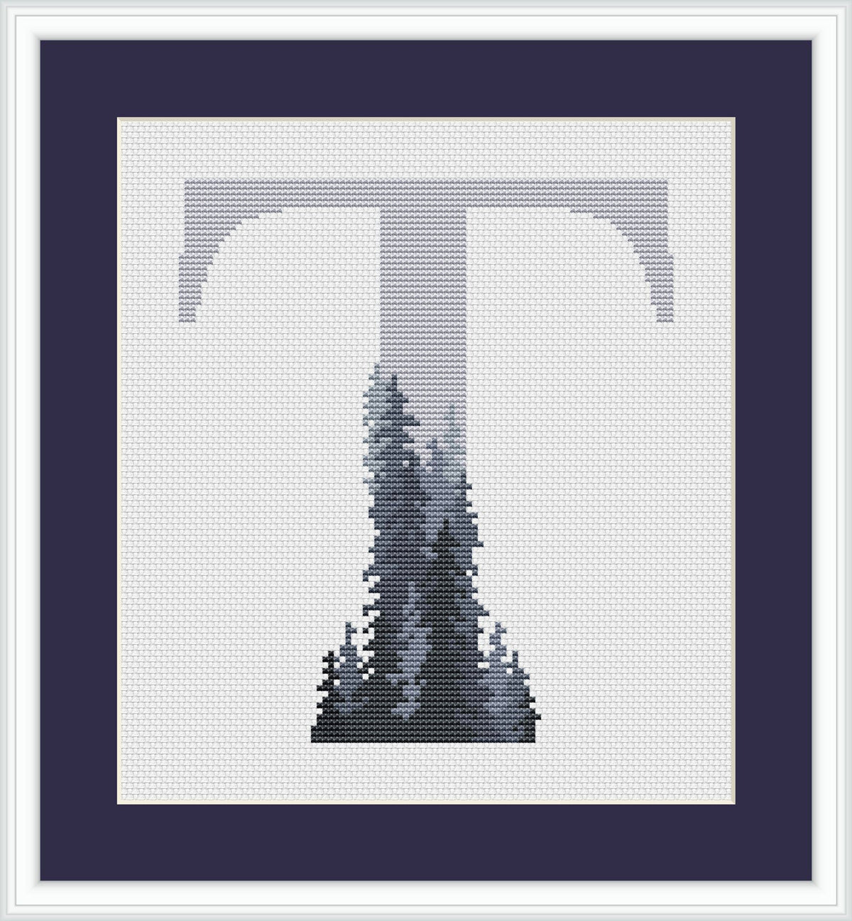 Letter Cross Stitch PatternPdf,  Counted, Custom Monogram Cross Stitch Sampler, Name Embroidery Designs, Personalised Father's Day Gifts