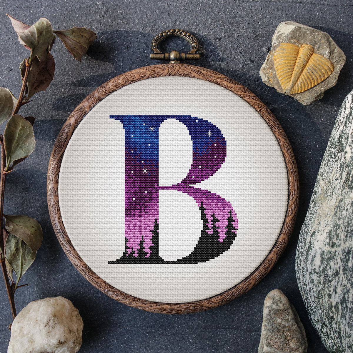 Monogram Cross Stitch Pattern, Custom Name Embroidery Pattern, Alphabet Letter Cross Stitch Chart, Easy Cross Stitch Pdf, Personalized Gift