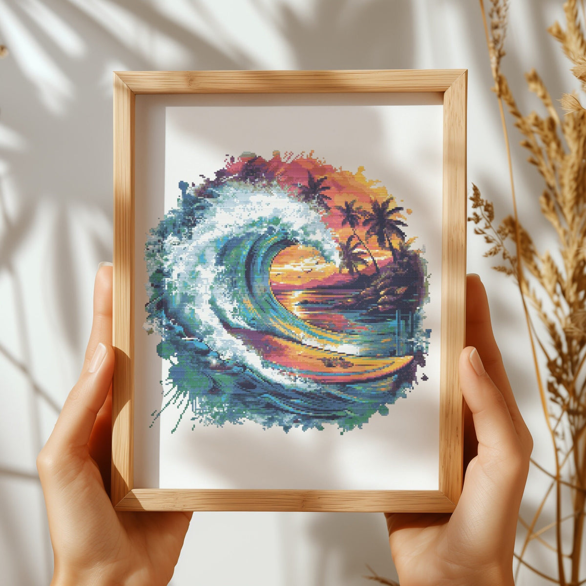 Sea Wave Cross Stitch Pattern, Ocean Cross Stitch Chart, Counted, Seascape Cross Stitch Pdf, Beach Cross Stitch Designs, Gifts For Him
