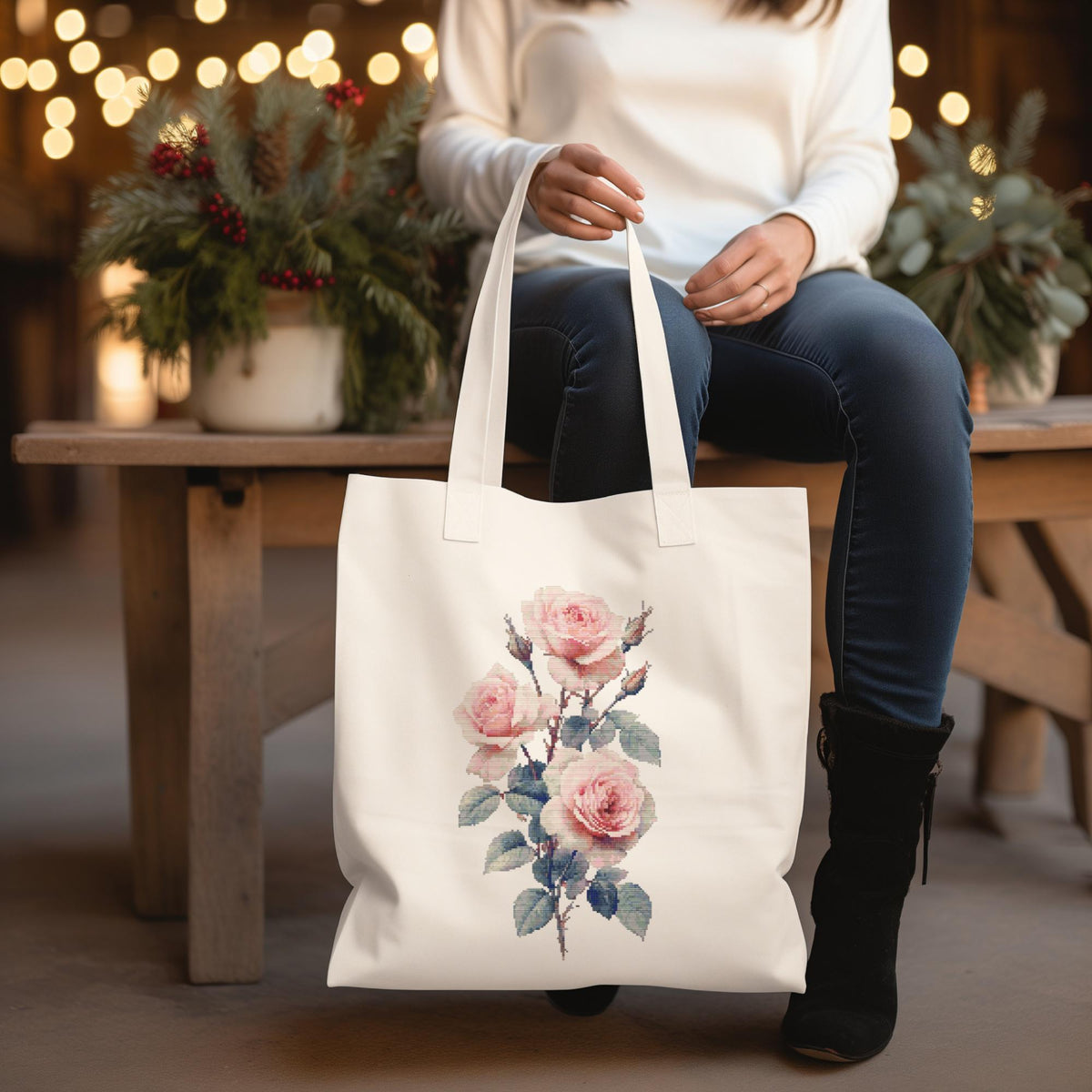 Cross Stitch Pattern With Pink Roses Counted Cross Stitch Art Designs Birth Flower Embroidery Pattern June Birth Flower Cross Stitch Scheme