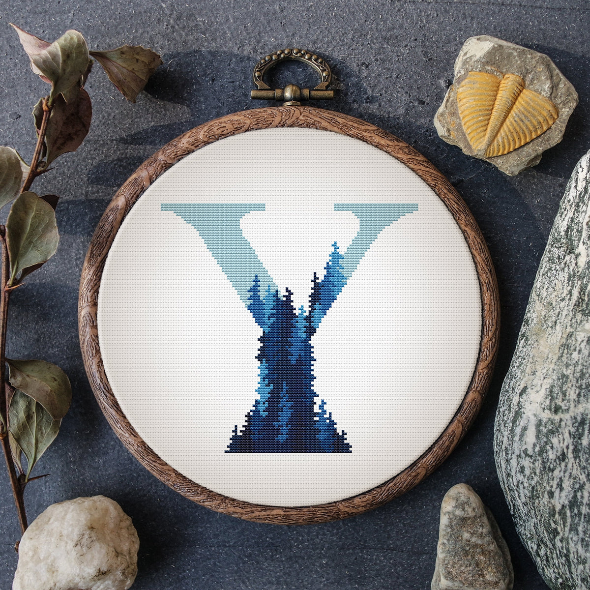 Letter Cross Stitch Pattern Pdf, Custom Cross Stitch Designs, Counted Monogram Cross Stitch Chart, Name Embroidery File, Personalized Gift