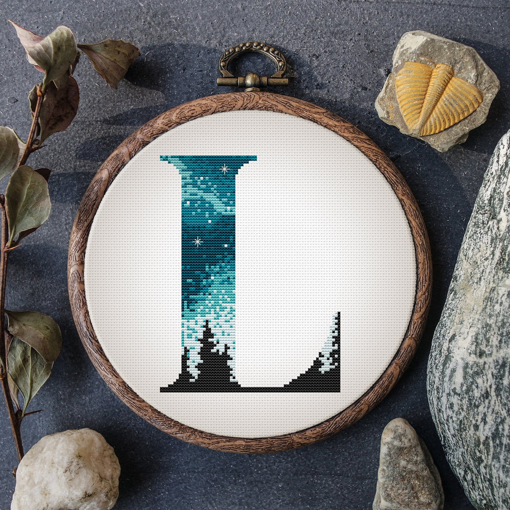 Alphabet Cross Stitch Pattern Counted Turquoise Monograms Cross Stitch Chart Name Embroidery Sampler Personalized Pattern Digital Downloads