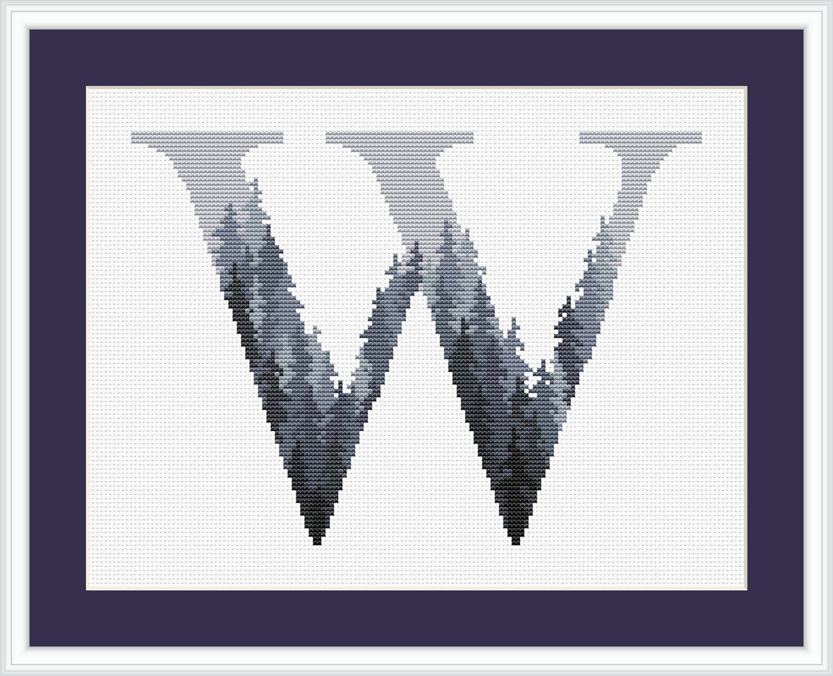 Letter Cross Stitch Pattern, Modern Monogram Cross Stitch Sampler, Customisable Name Embroidery Patterns Pdf, Counted, Personalised Gifts