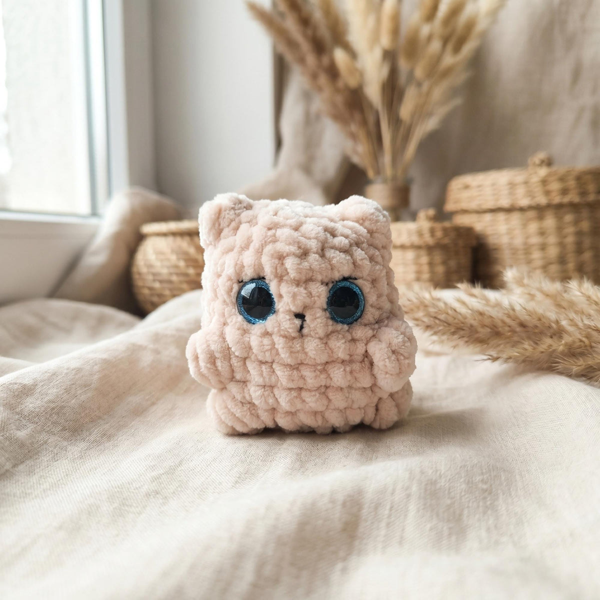 Bear Crochet Pattern, No-Sew Cute Crochet Pattern With Loaf Bear, Plush Pocket Bear Crochet PDF, Kawaii Mini Bear, Beginner Crochet Pattern