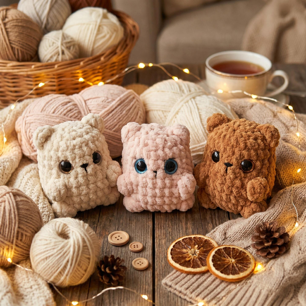 Bear Crochet Pattern, No-Sew Cute Crochet Pattern With Loaf Bear, Plush Pocket Bear Crochet PDF, Kawaii Mini Bear, Beginner Crochet Pattern