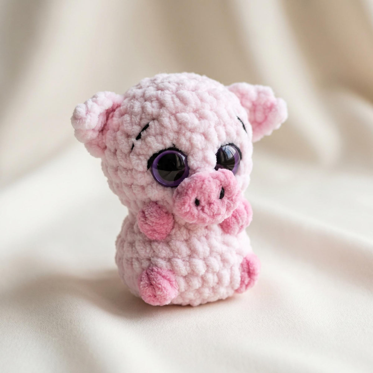 Pig Crochet Pattern, Piglet Amigurumi Pattern, No-Sew Plush Animal Amigurumi, Cute Kawaii Piggy Crochet Tutorial, Easy Crochet Pattern PDF