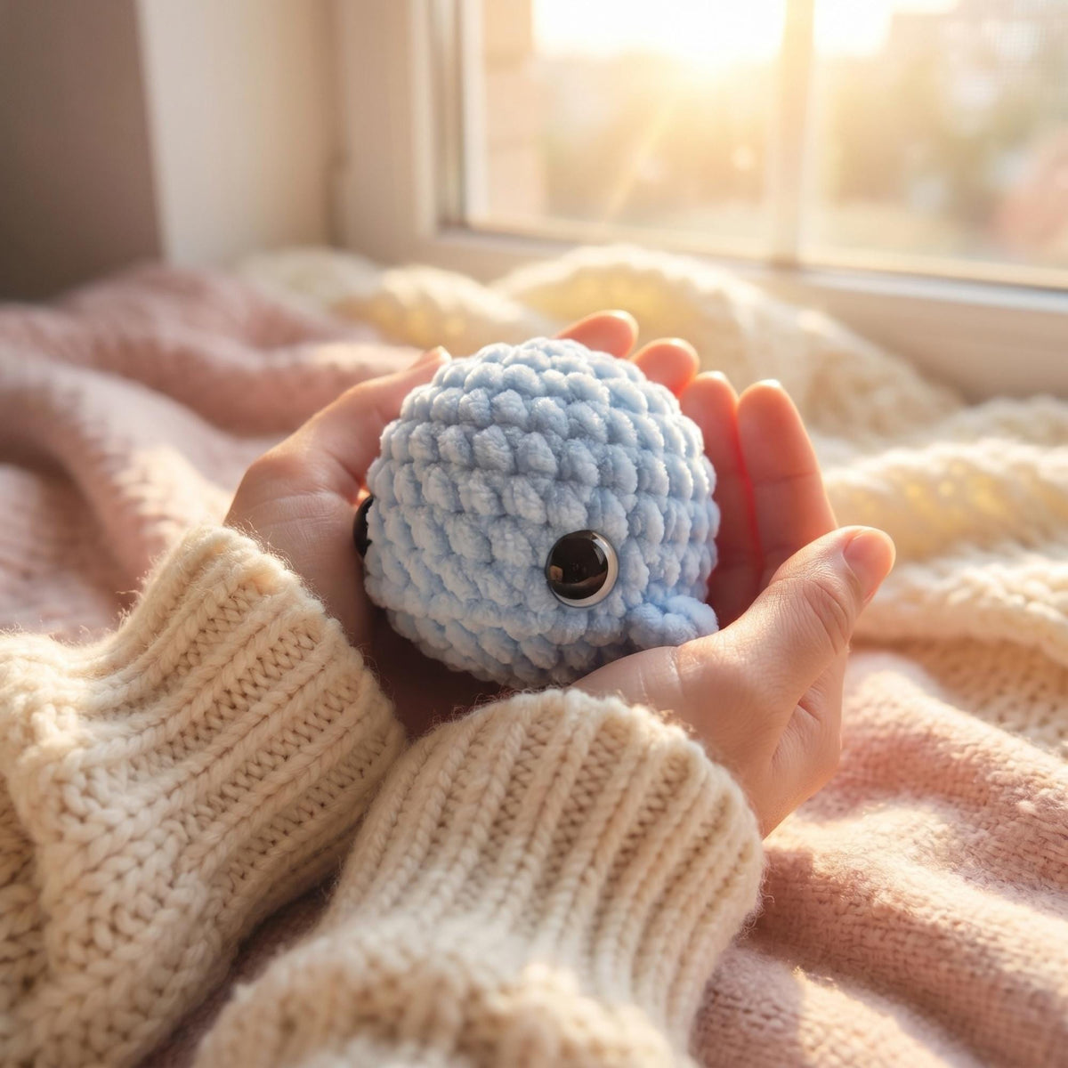 Whale Crochet Pattern PDF, Mini Plush Whale Amigurumi, Cute No-Sew Plush Animal Crochet, Easy Kawaii Whale Crochet Tutorial For Beginners