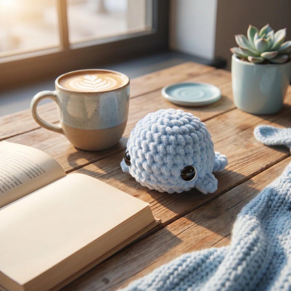 Whale Crochet Pattern PDF, Mini Plush Whale Amigurumi, Cute No-Sew Plush Animal Crochet, Easy Kawaii Whale Crochet Tutorial For Beginners